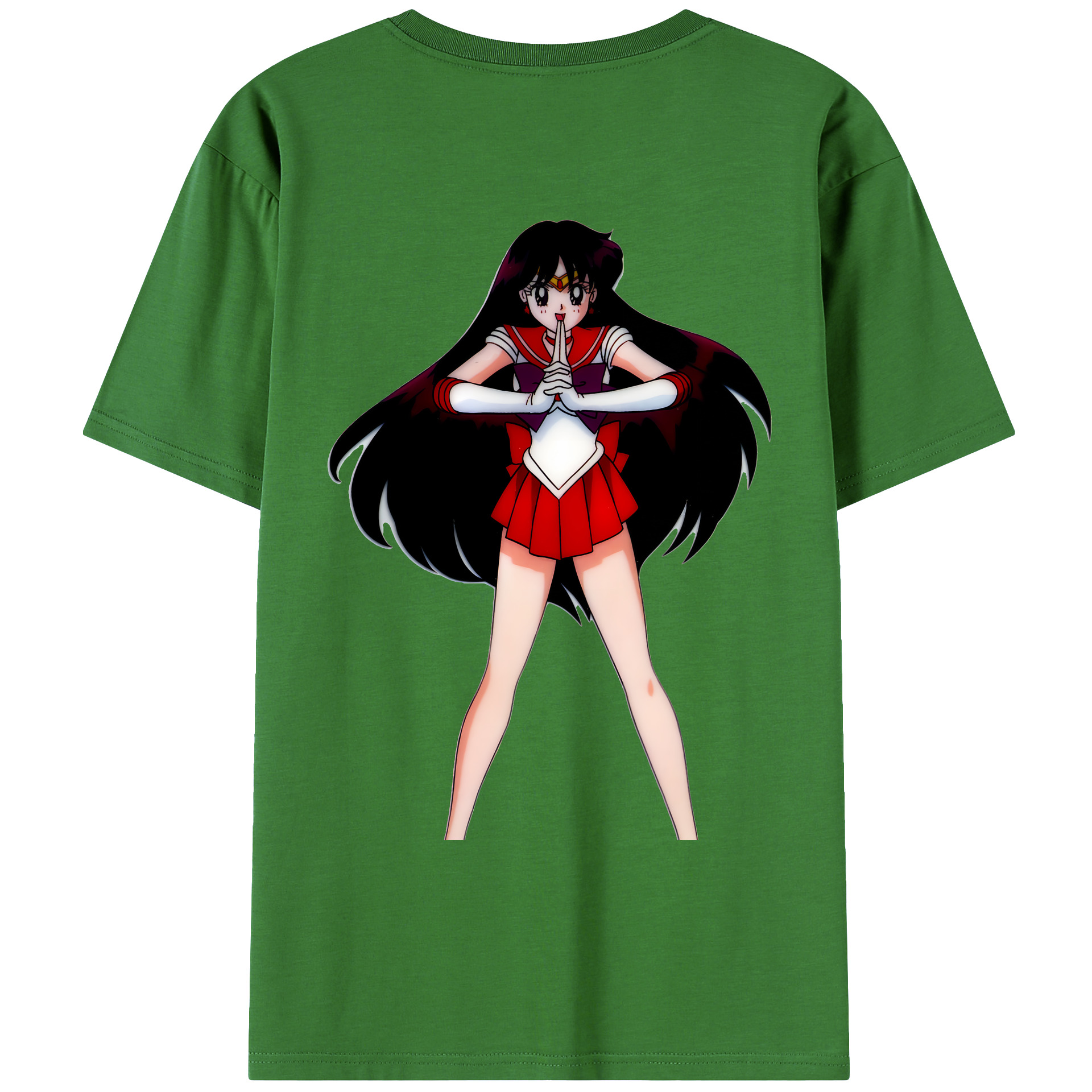 （画像用） 美少女戦士セーラームーン 火野レイ ひの レイ Sailor Moon Hino Rei （セーラーマーズ,Sailor Mars） レディース半袖Tシャツ(バックプリント)
